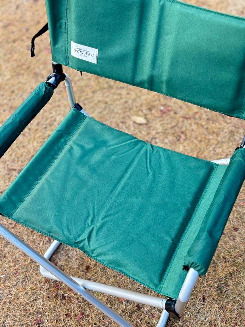 【廃盤希少】スノーピーク FDチェアワイド グリーン  PEAK 旧ロゴ