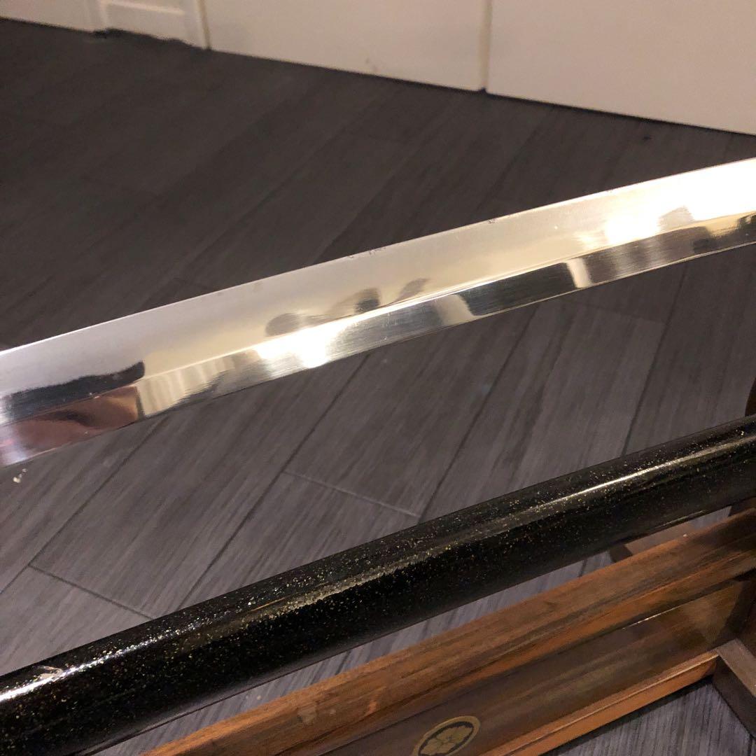 高級模造刀　居合刀　黒拵え　亜合金刀身　優乱刃紋