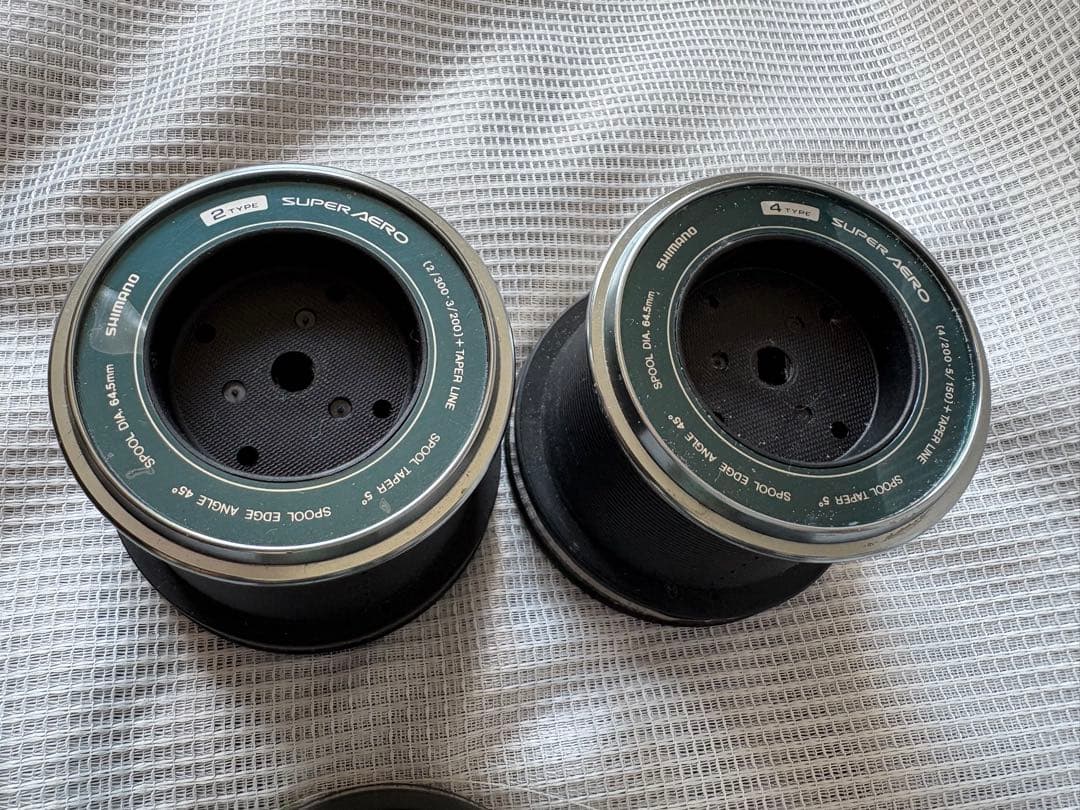 遠投リール　シマノスーパーエアロ替スプール６個