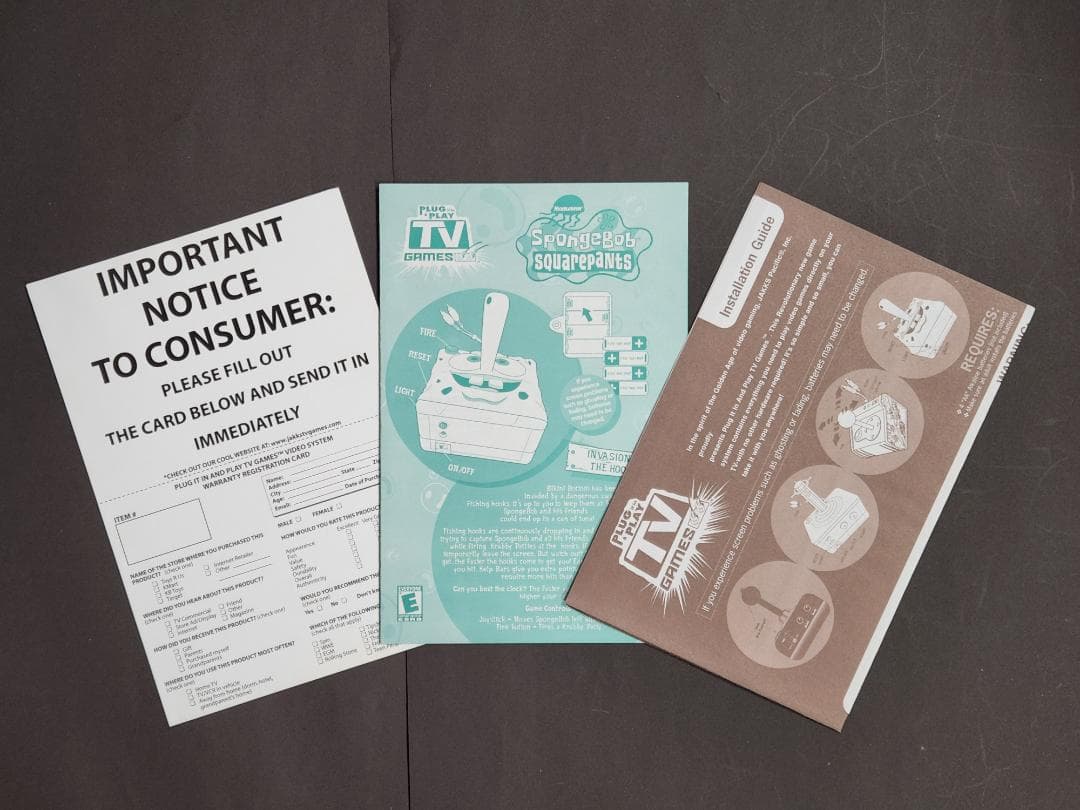 【未使用品】スポンジボブ　TVゲーム（外国製）レトロゲーム風