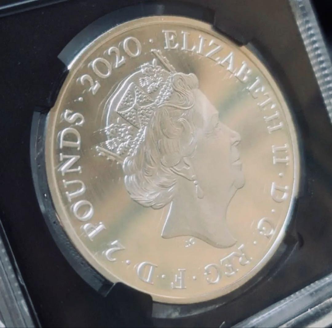 【NGC PF70 最高鑑定】2020年 英国 エルトン・ジョン カラー 銀貨