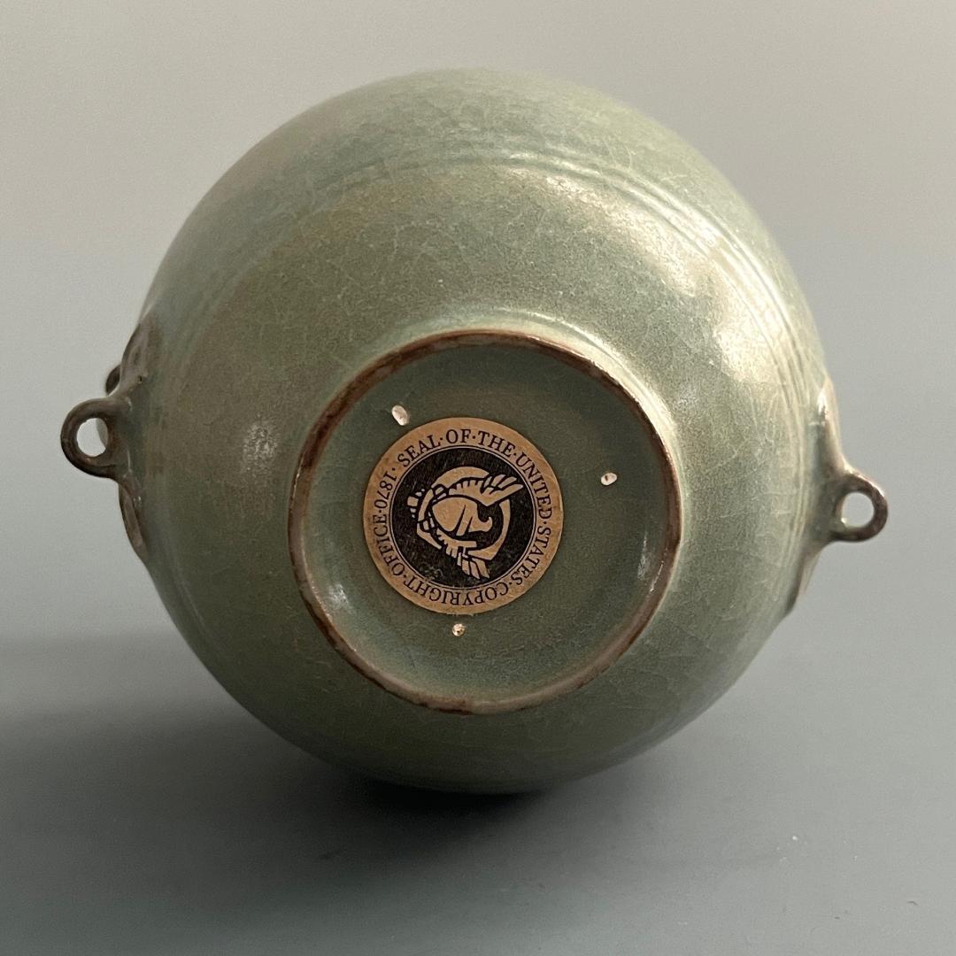 唐物 越窯青磁瓶 秘色磁 中国美術 古玩 SN10