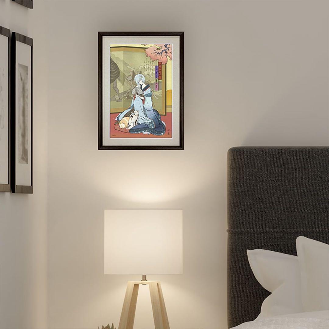 エヴァ浮世絵「箱根八里美人三画揃 レイ」　共通カラー単品　版三