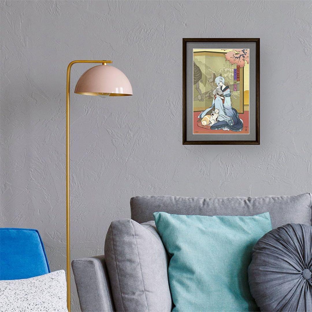 エヴァ浮世絵「箱根八里美人三画揃 レイ」　共通カラー単品　版三