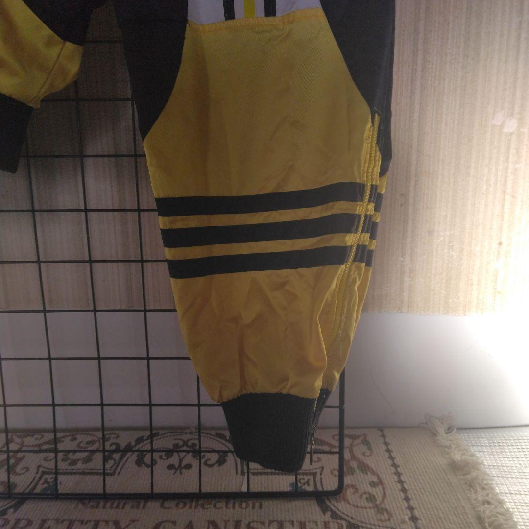 Vintage-adidasウィンドブレーカー 上下セット:2L:黒/黄/白
