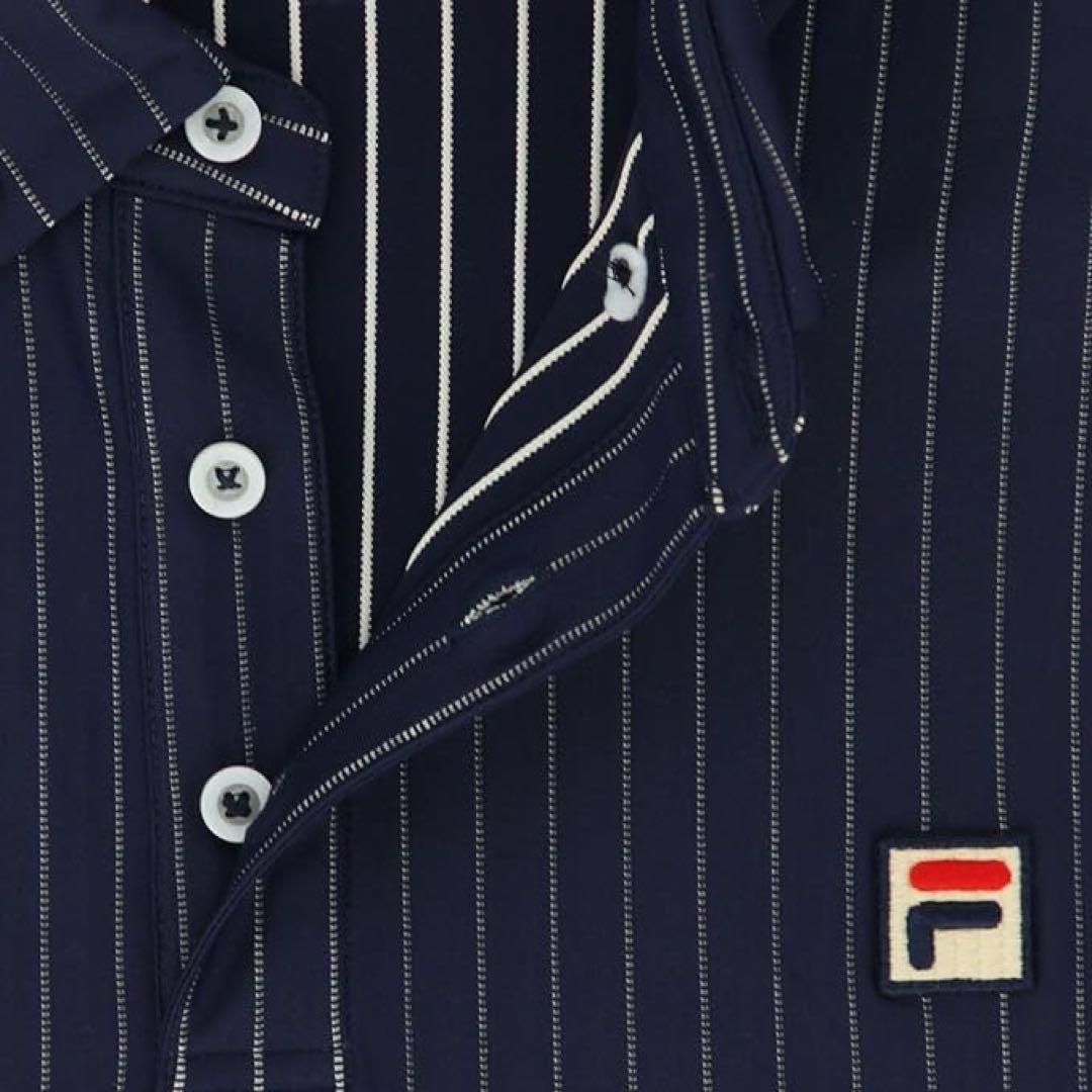 FILA フィラ テニスウェア 半袖ゲームポロシャツ VM5628紺メンズM新品