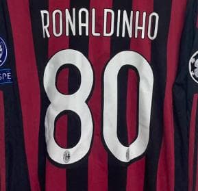 09/10 ACミラン ホーム 長袖ユニフォーム 80番 ロナウジーニョ