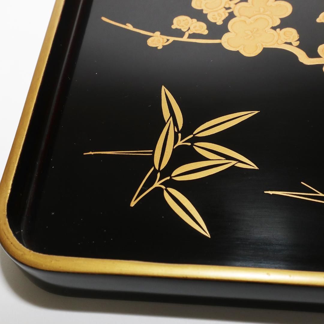 漆 蒔絵 小盆 松竹梅　20客　箱付き　レトロ　16.5cm