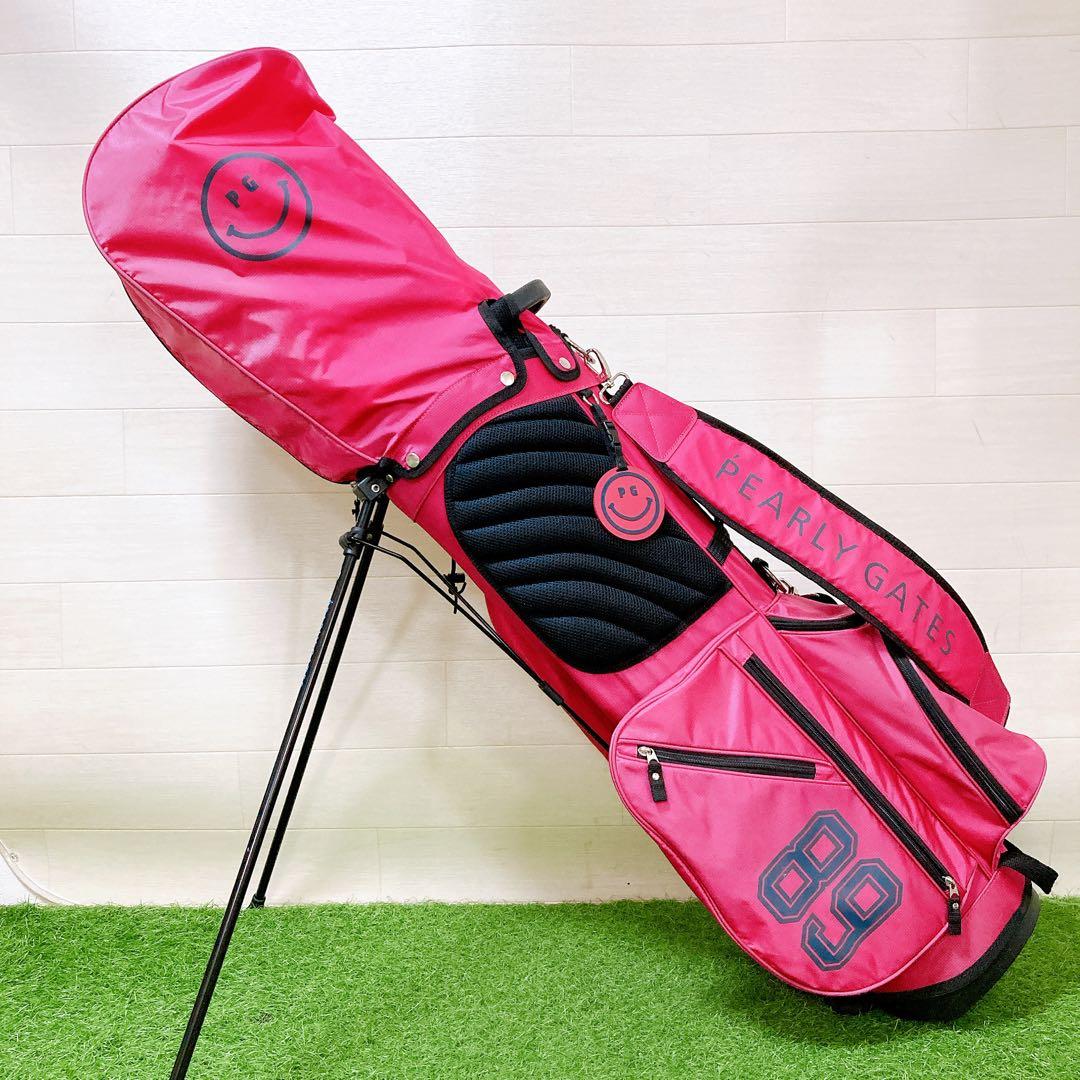 パーリーゲイツ　スタンド式　キャディバッグ　軽量　ゴルフバッグ　ピンク