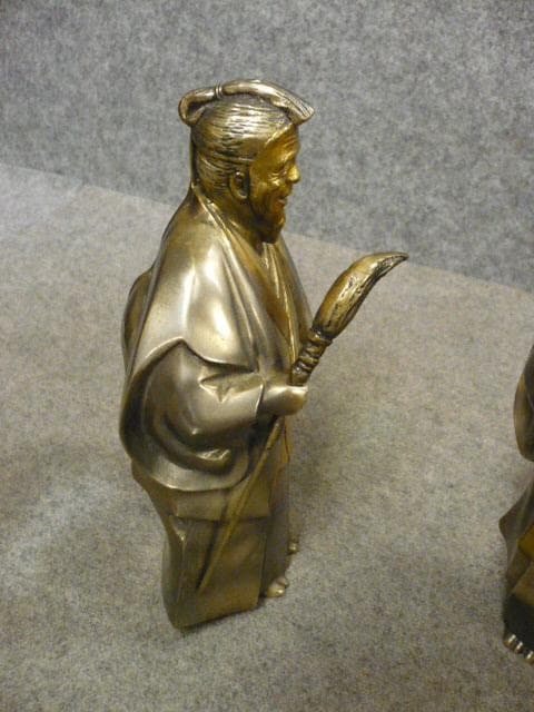 銅製尉と姥置物 [B31574]