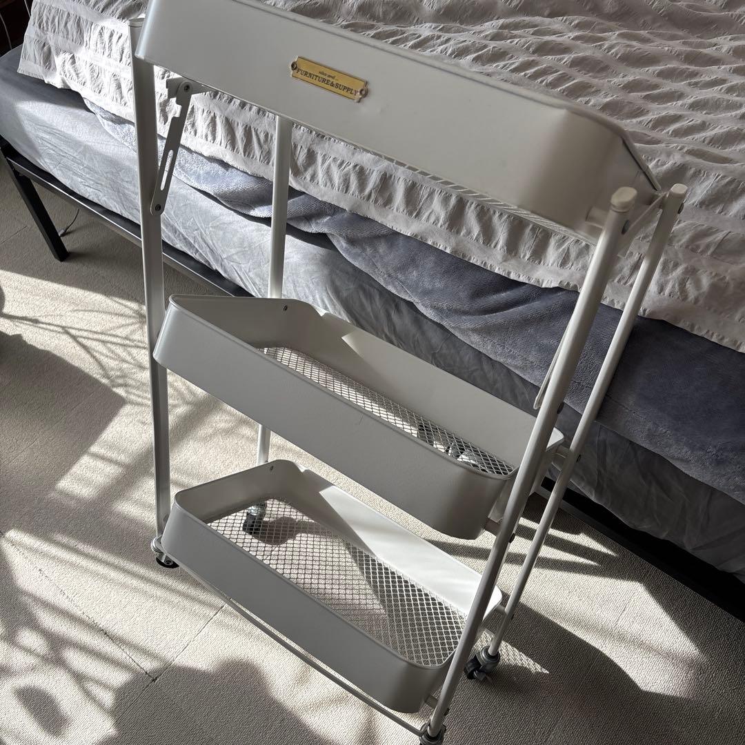 niko and... 折り畳み3段ワゴン ホワイト