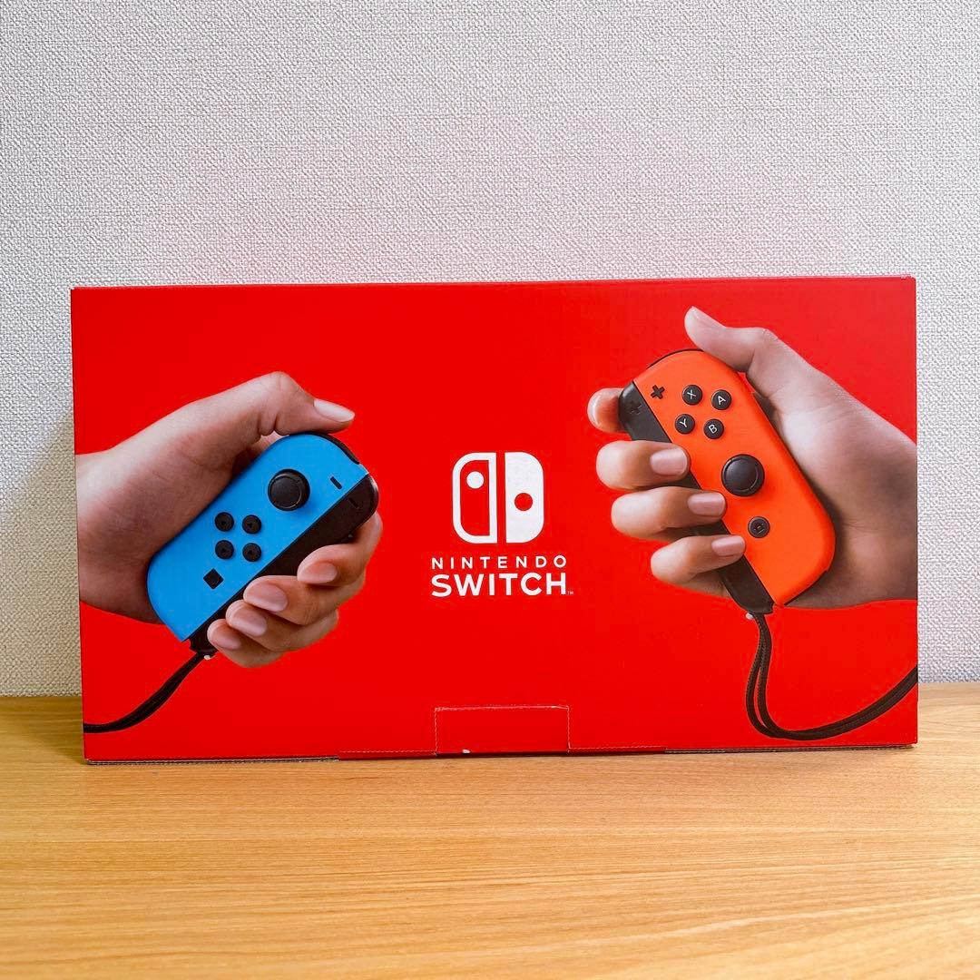 【未使用に近い】 バッテリー強化型 Nintendo Switch 本体 赤青