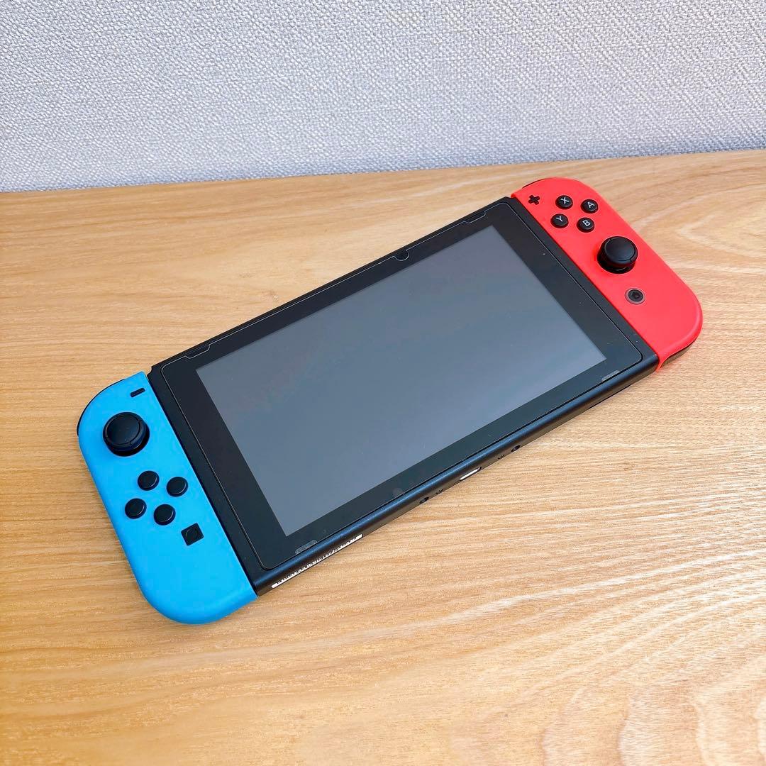 【未使用に近い】 バッテリー強化型 Nintendo Switch 本体 赤青