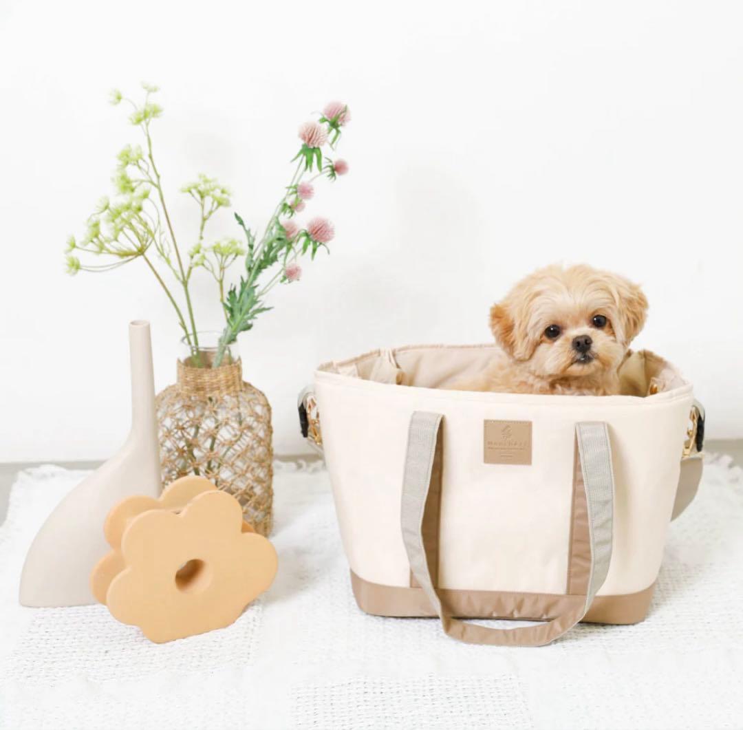 【美品】2wayショルダートートスクエアペットバッグ