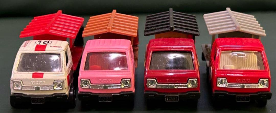 トミカ スズキ キャリィ たこ焼き屋 ラーメン屋 屋台販売車 4台セット