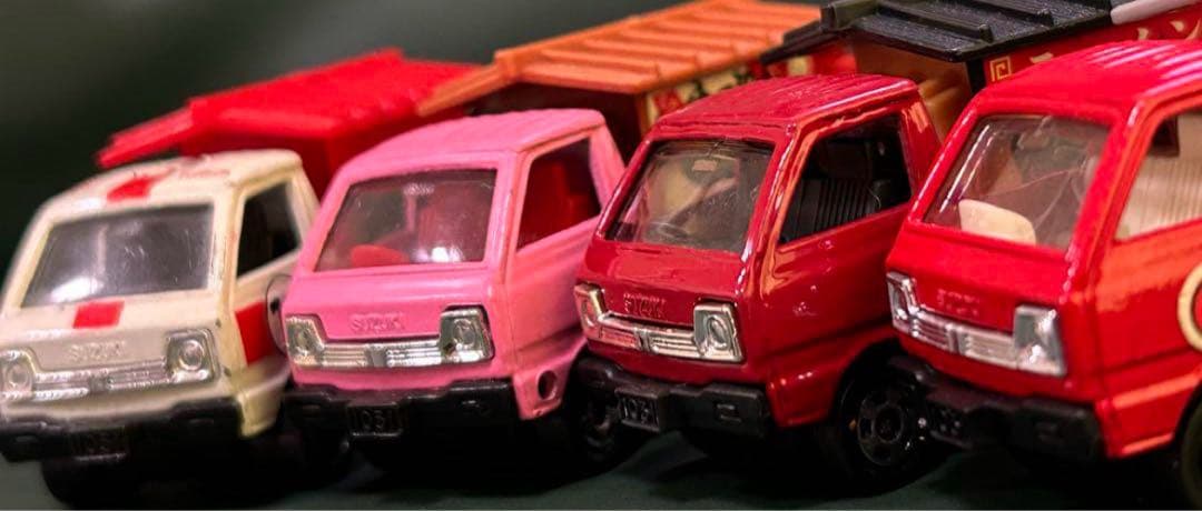 トミカ スズキ キャリィ たこ焼き屋 ラーメン屋 屋台販売車 4台セット