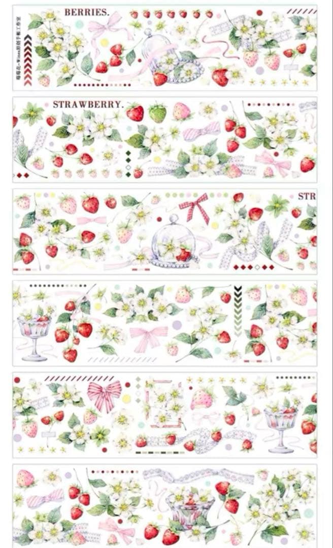 海外 PETテープ マスキングテープ いちご