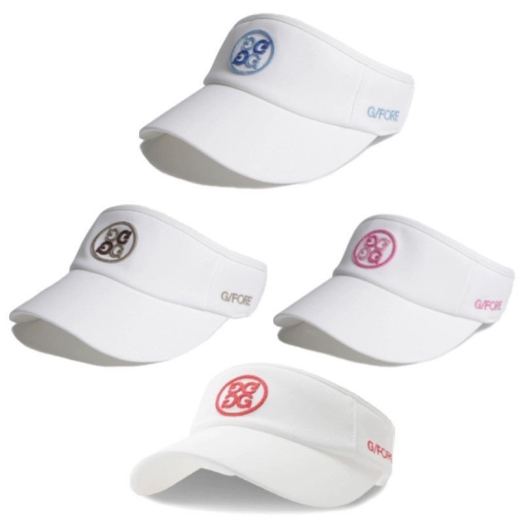 gforeゴルフ ジーフォーレディース帽子サンバイザー UV対策 定番ロゴタイプ