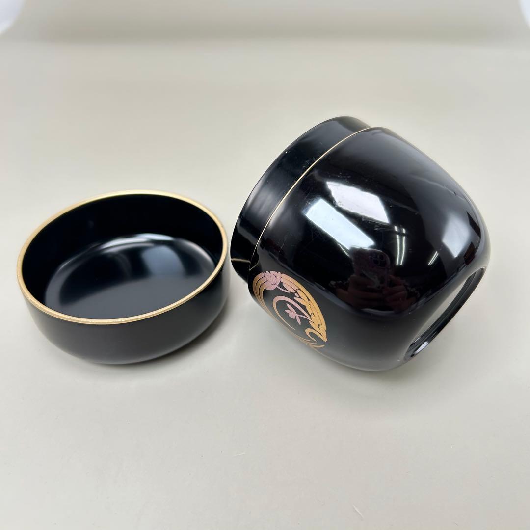 A052赤い漆塗りの棗 4個セット