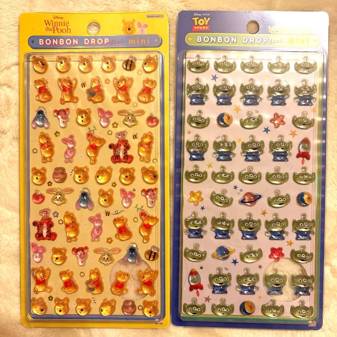 【正規品】ボンボンドロップシール　5枚セット　ディズニー