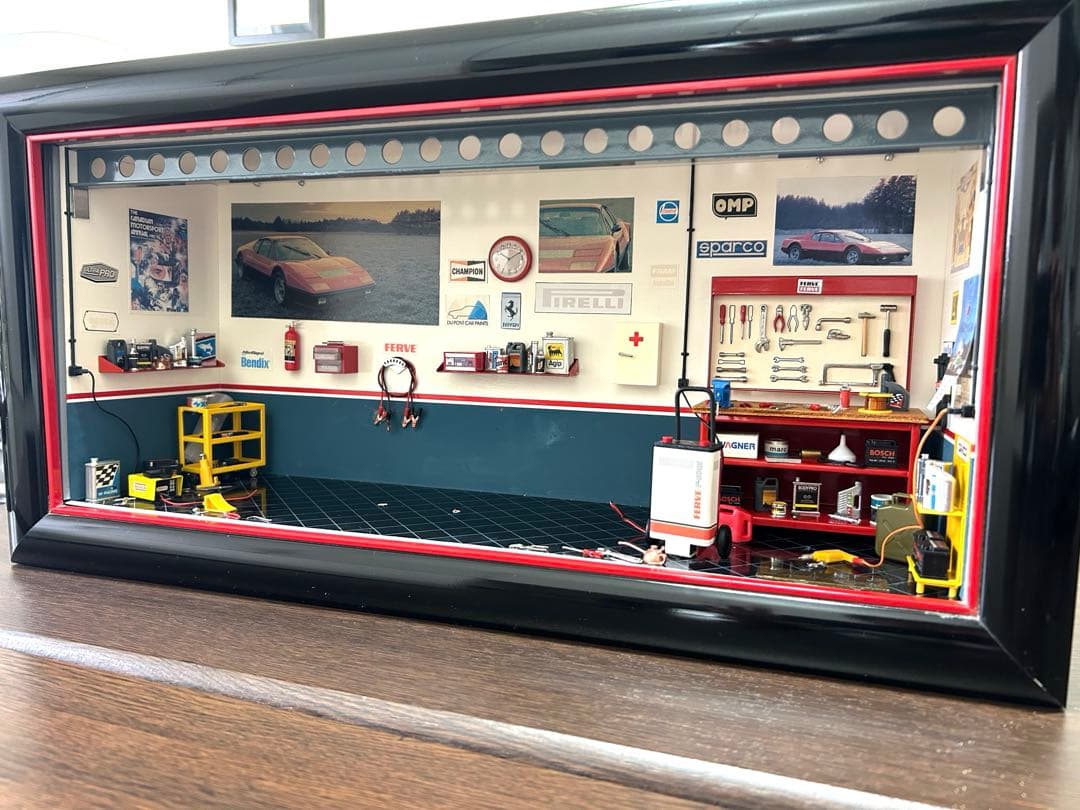 超希少ガレージ ジオラマ　フェラーリ　ジョアン・フェレット・カーボネル作