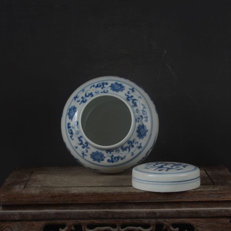 手画青花嬰児戯紋天の字壺 景徳鎮 陶磁器 装飾品 現代工芸品 美術品 置物