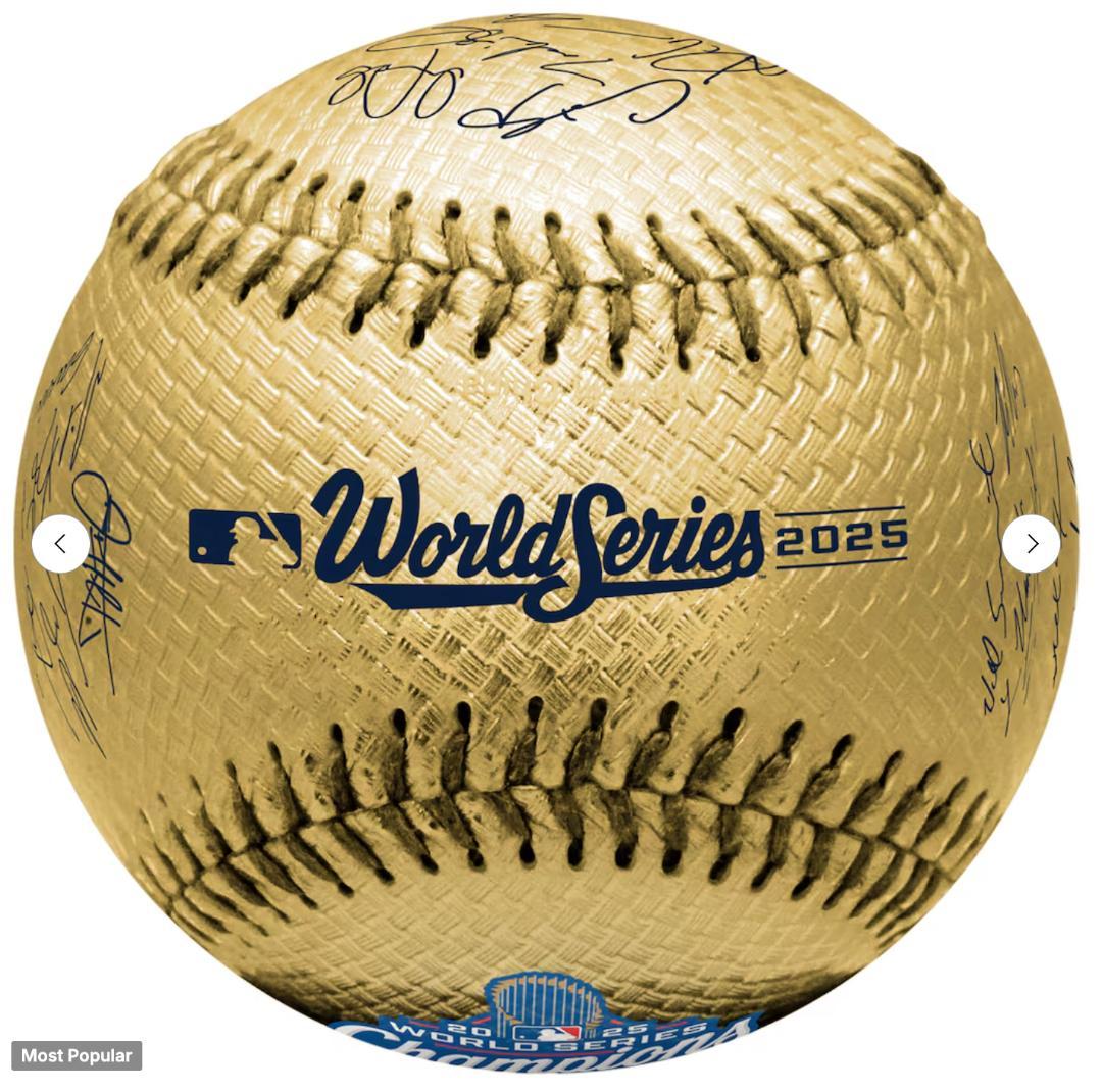 ドジャース 2025 優勝 ゴールドボール レプリカサイン 新品