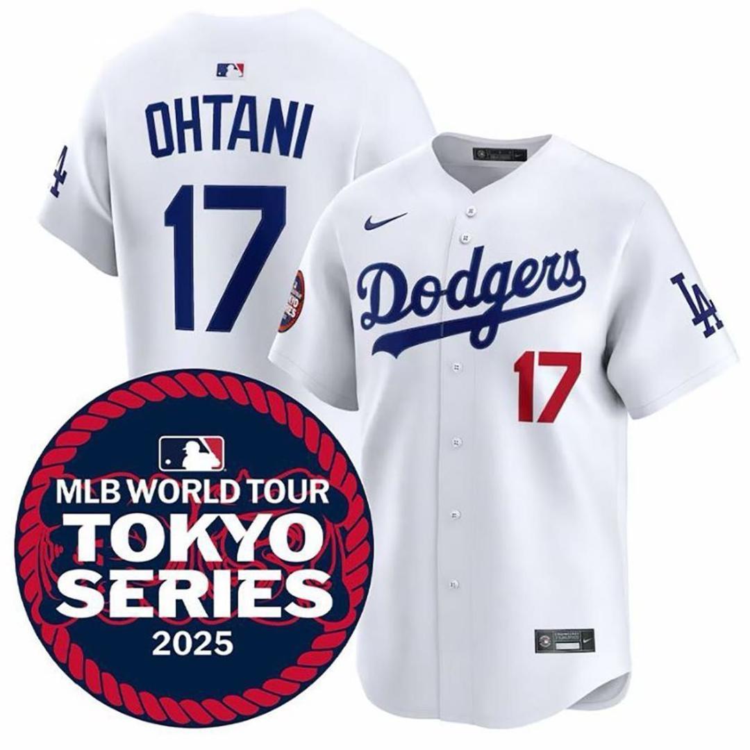 大谷翔平ドジャース東京開幕戦記念ホームNIKELIMITEジャージ♯34パッチ付