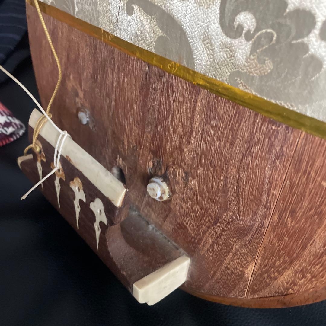 【希少】 筑前琵琶 四弦五柱 撥付 高級 レトロ 和楽器　名あり初代橘旭翁認定