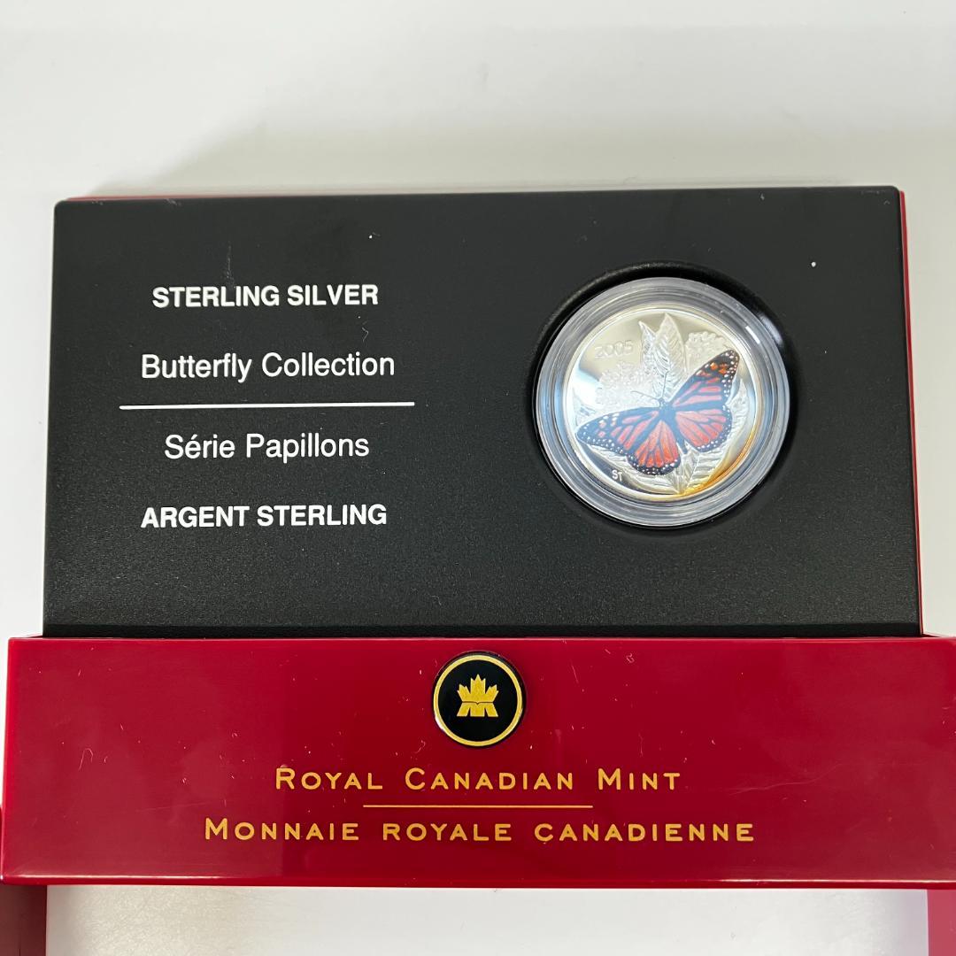 カナダ王立造幣局発行「バタフライコレクション」オオカバマダラ 2005年