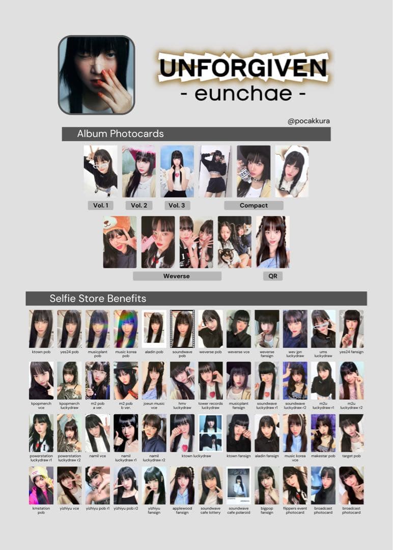 LE SSERAFIM ルセラ UNFORGIVEN サノク トレカ ウンチェ