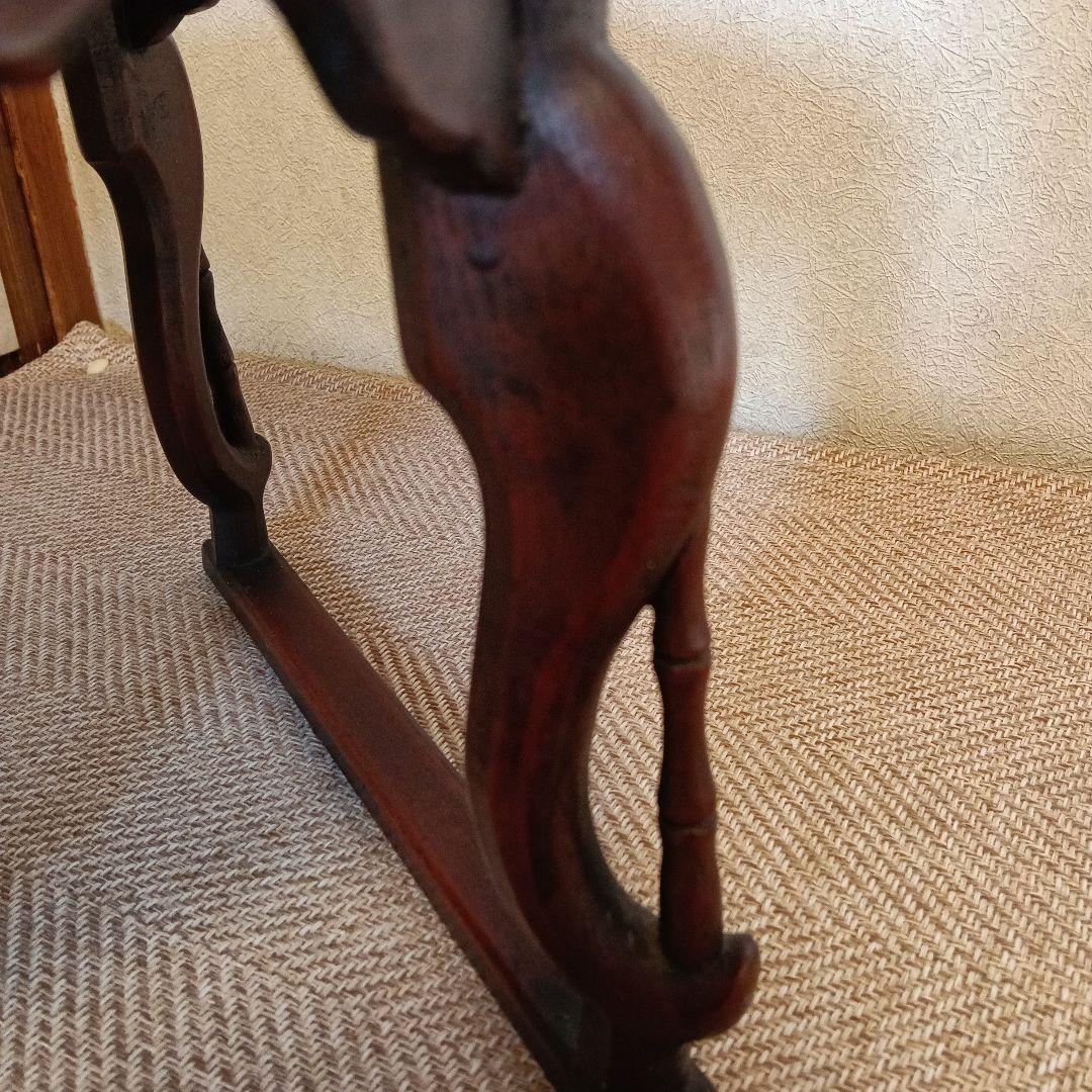 K*i様 骨董 李朝 ソバン 李朝 お膳　花形 虎脚 机　花台 木製 飾り台