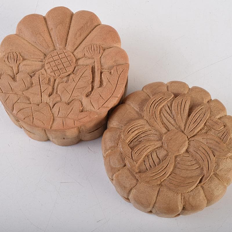 茶道具　木彫　菊刻　龍刻など　香合　5点まとめて　V　R9234