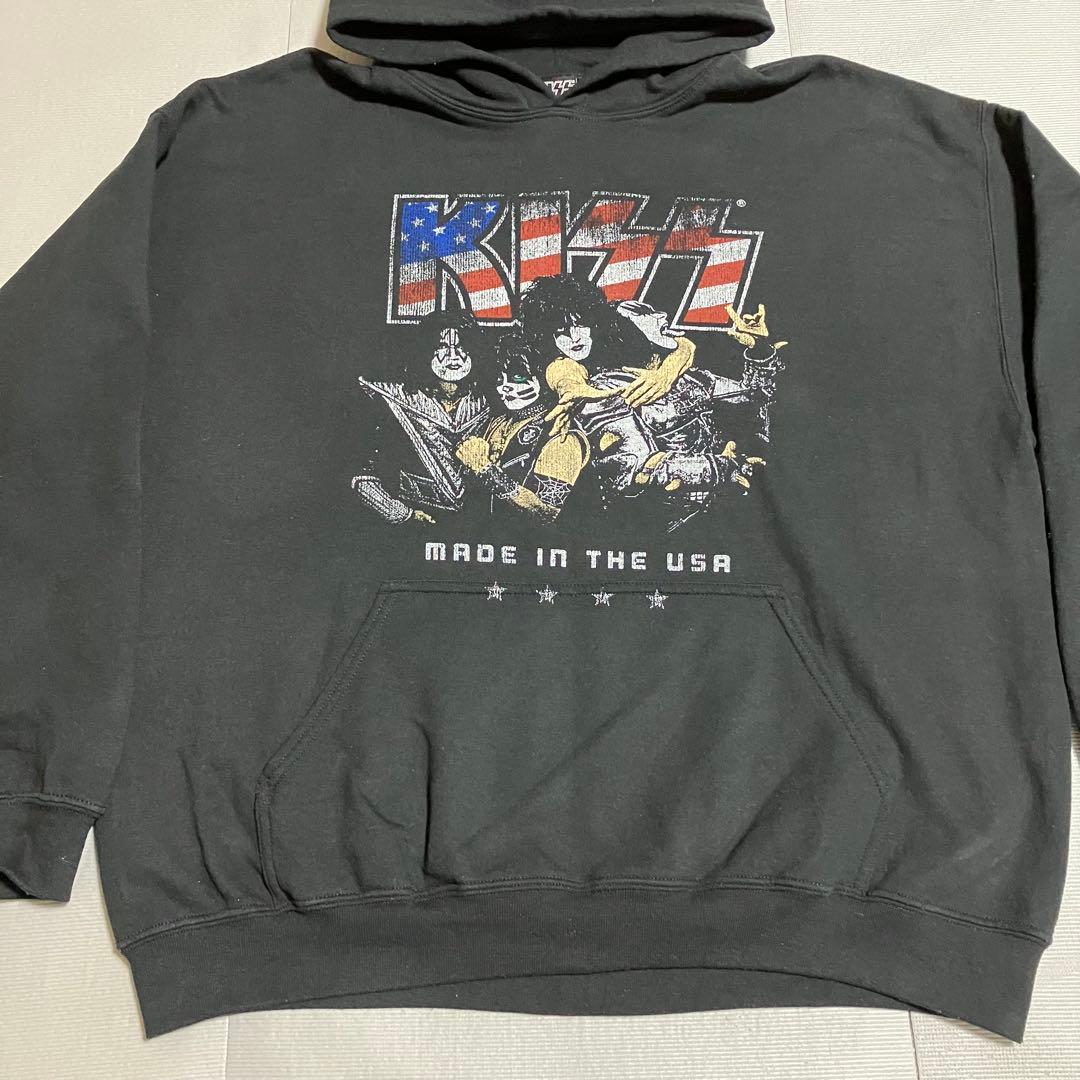 KISS イギリス製「モンスター～地獄の獣神」公式 フーディー 黒XL