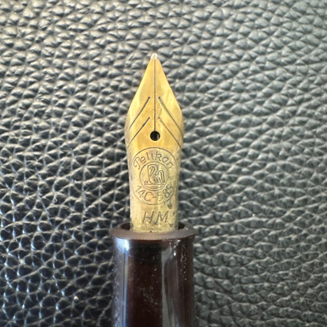 PELIKANダークブラウン 万年筆14C585