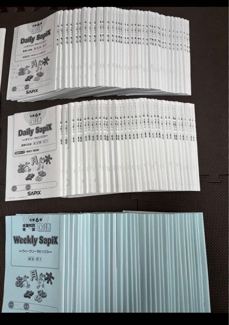サピックス SAPIX 6年 国語 1年分 テキスト チェックテスト フルセット