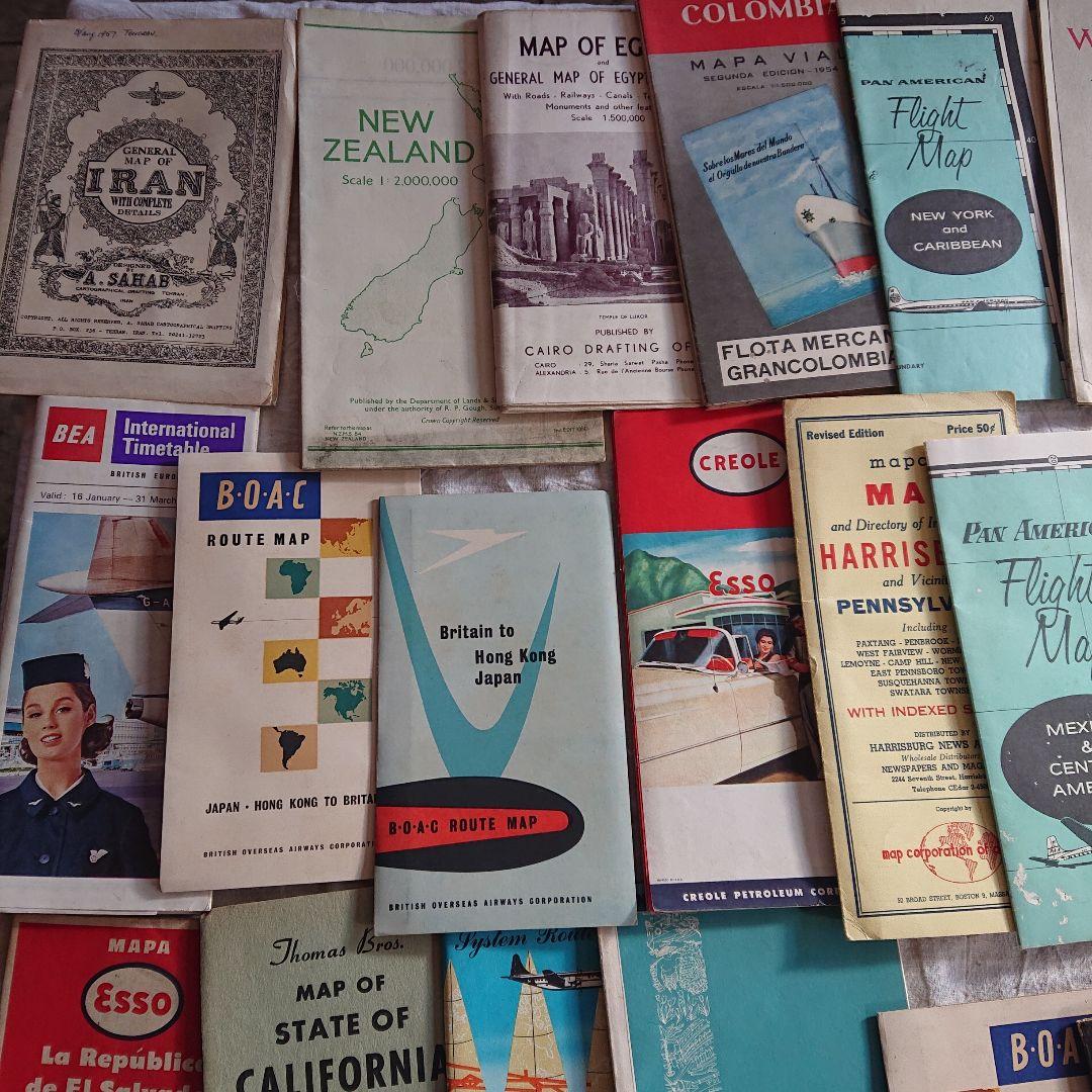 1950年頃 海外　外国 いろいろ ヴィンテージ旅行ガイド 地図 コレクション