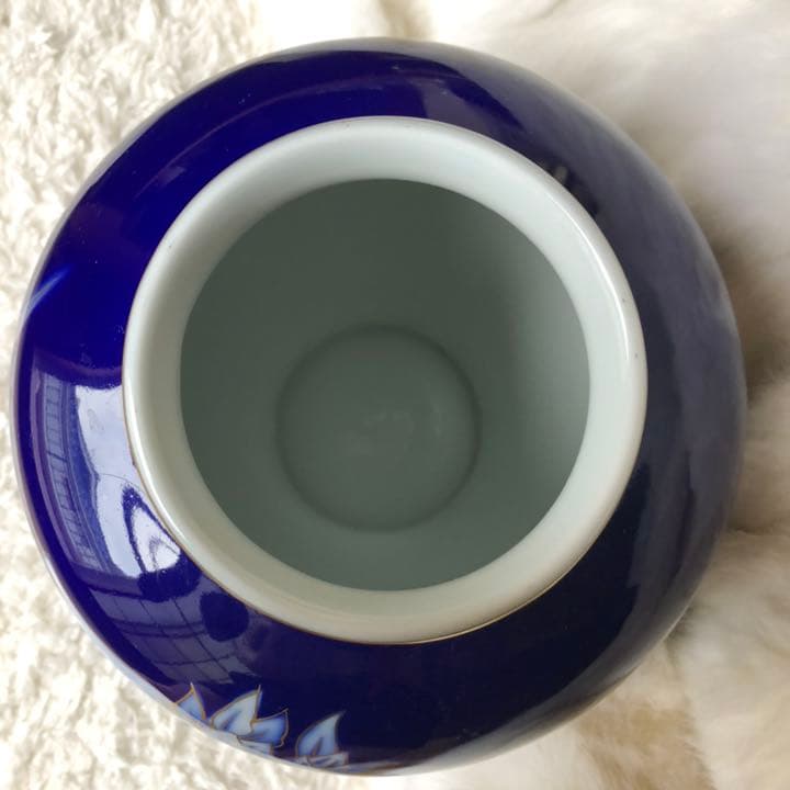 宮内庁御用達 深川製磁 花瓶 あやめ 花菖蒲 水仙 花柄 ボタニカル