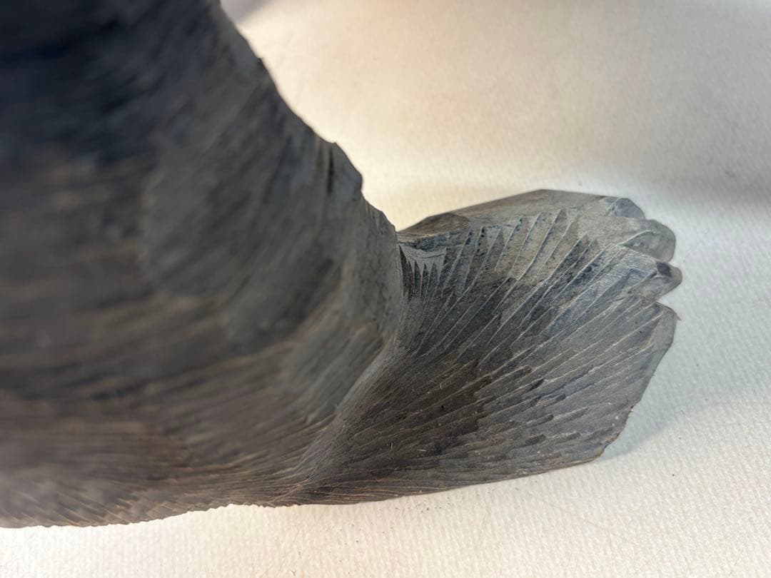 刻印「八江」木彫り熊　置物　北海道　クマ　民芸　古道具　アンティーク