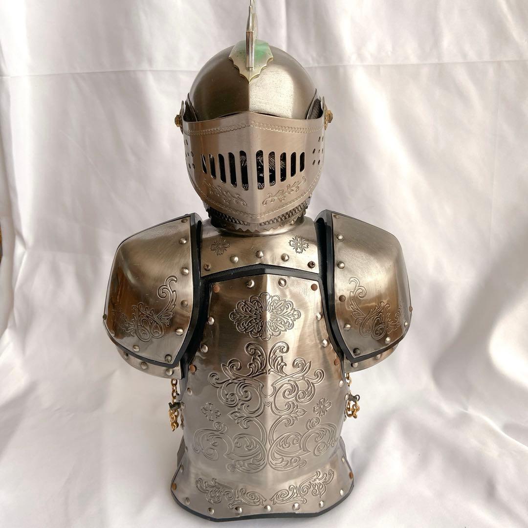 【希少】ヴィンテージ 西洋甲冑 デキャンタ＆ショットグラスセット 騎士昭和レトロ