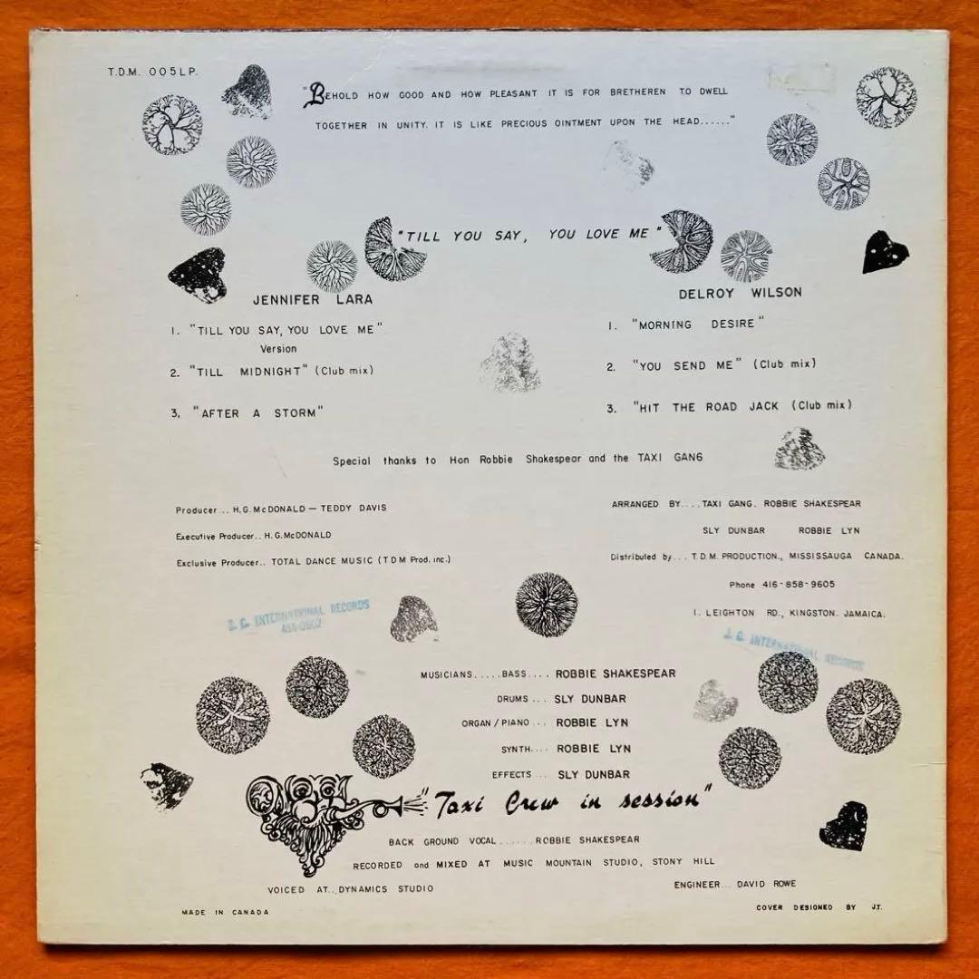 LP盤　JENNIFER LARA & DELROY WILSON レゲエ