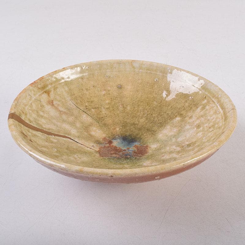 茶道具　信楽焼　平茶碗　銘布引　金継直し　堀内宗完(兼中斎)極め箱　VR9024