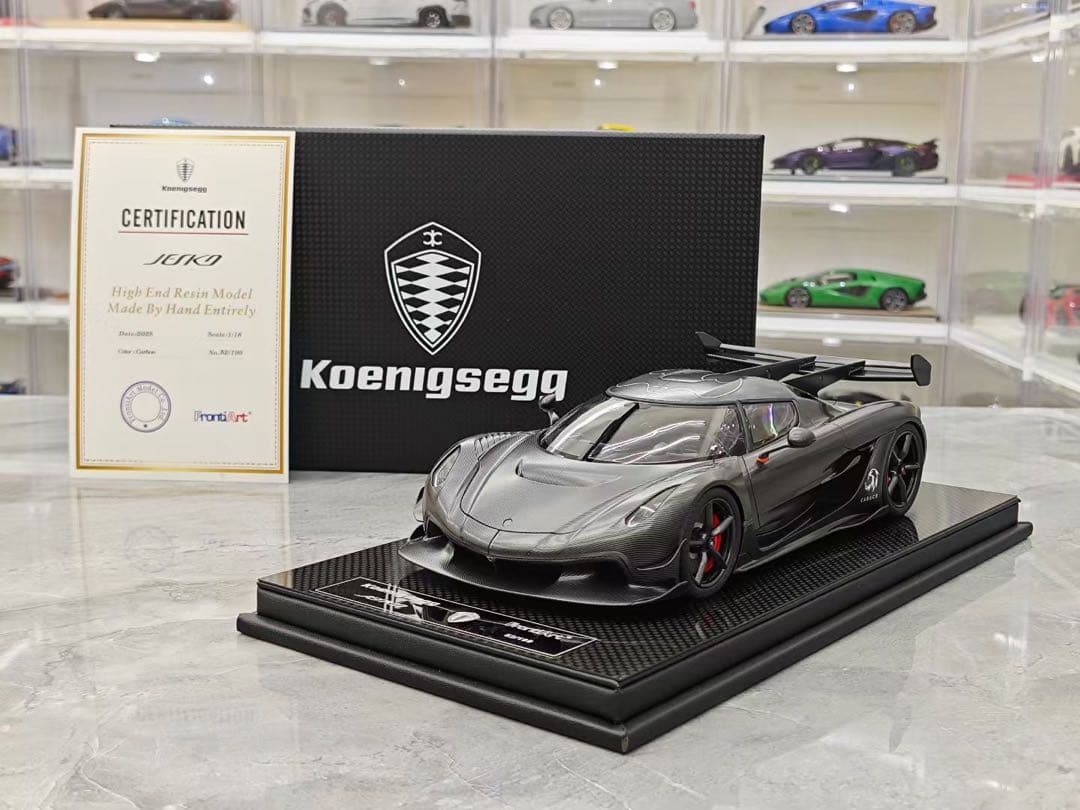新品 FrontiArt 1/18 ケーニグセグ jesko ブラックカーボン