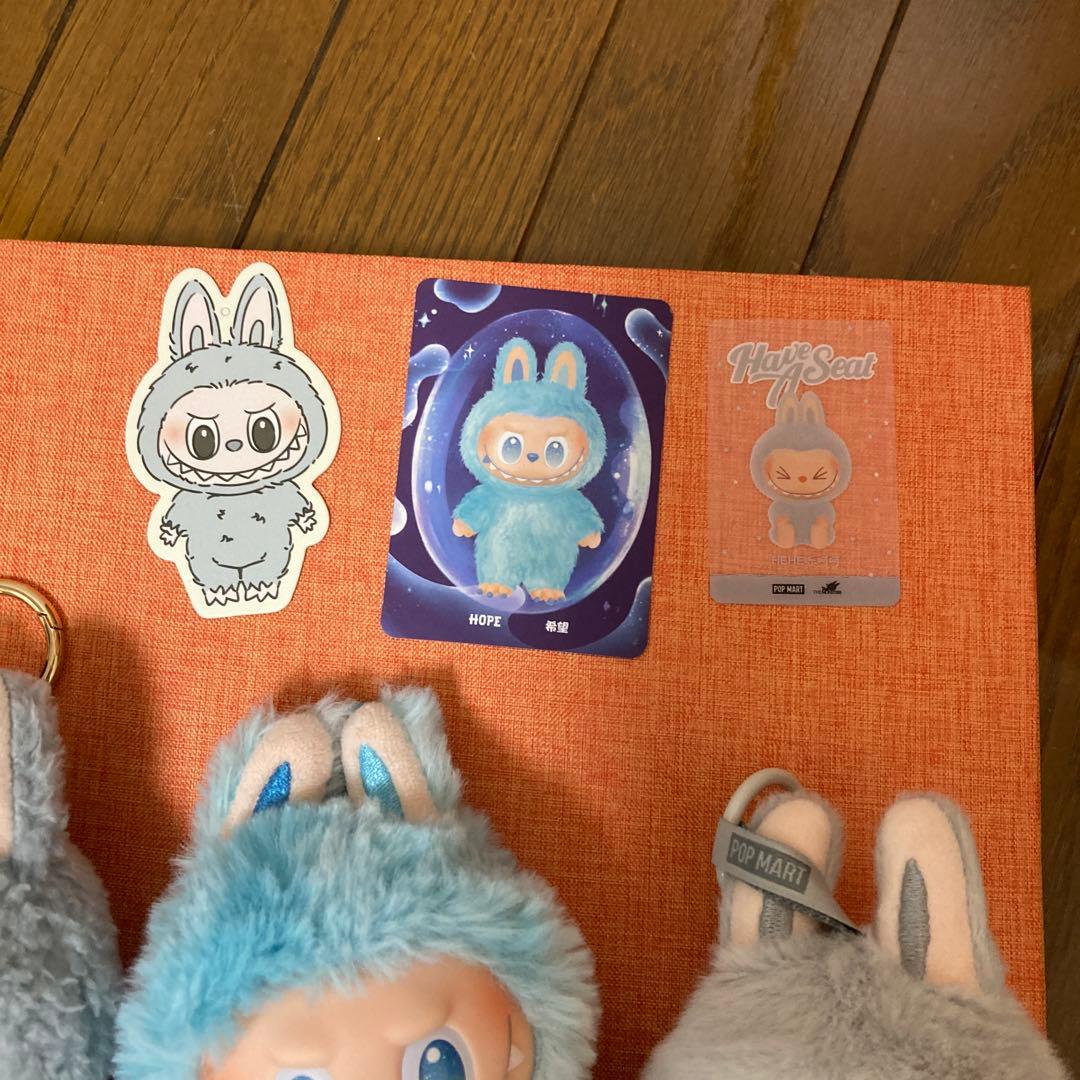 ラブブ　3体セット　水色　グレー