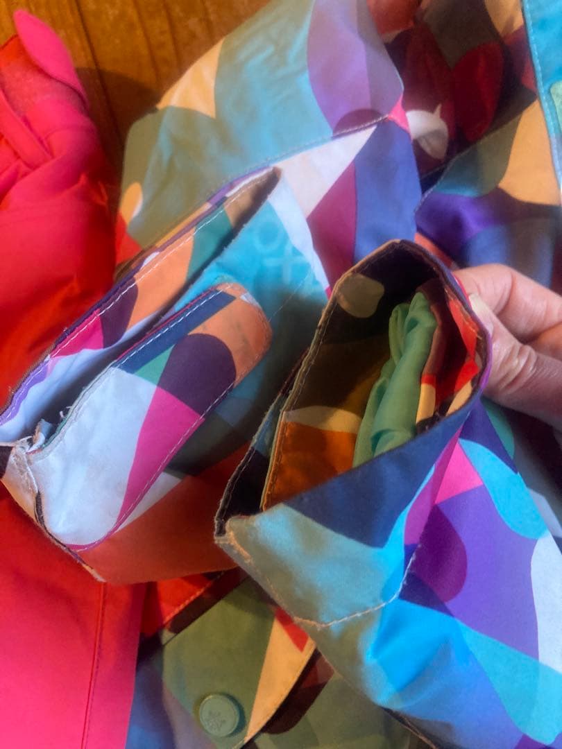 専用ROXY スキーウェア 130 スノボ 上下　腰履きパンツ ピンク系 キッズ