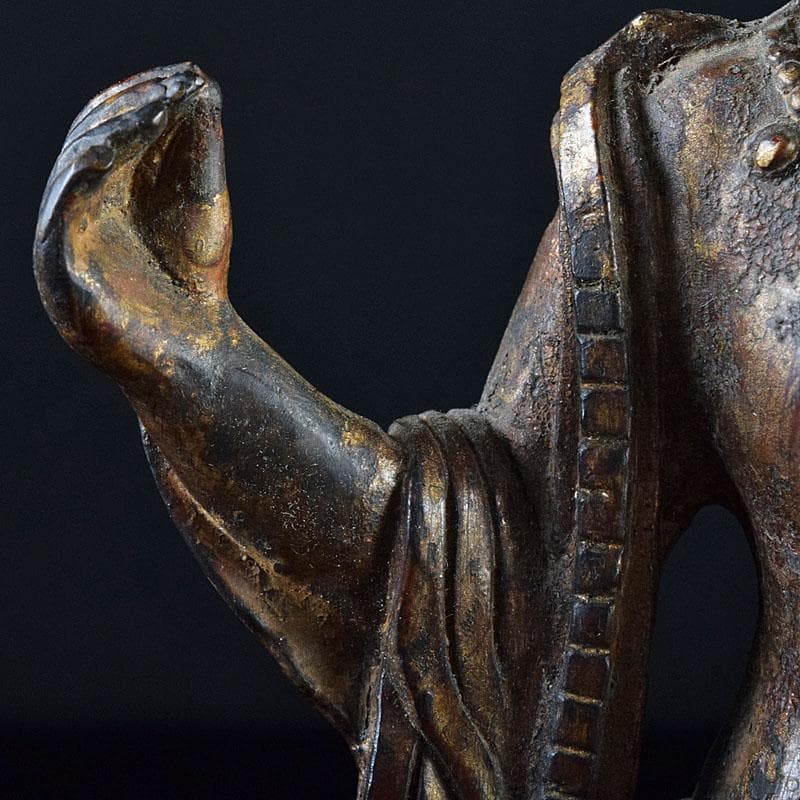 マツ　仏教美術　古銅鍍金　チベット仏　仏像　置物　D　R8634