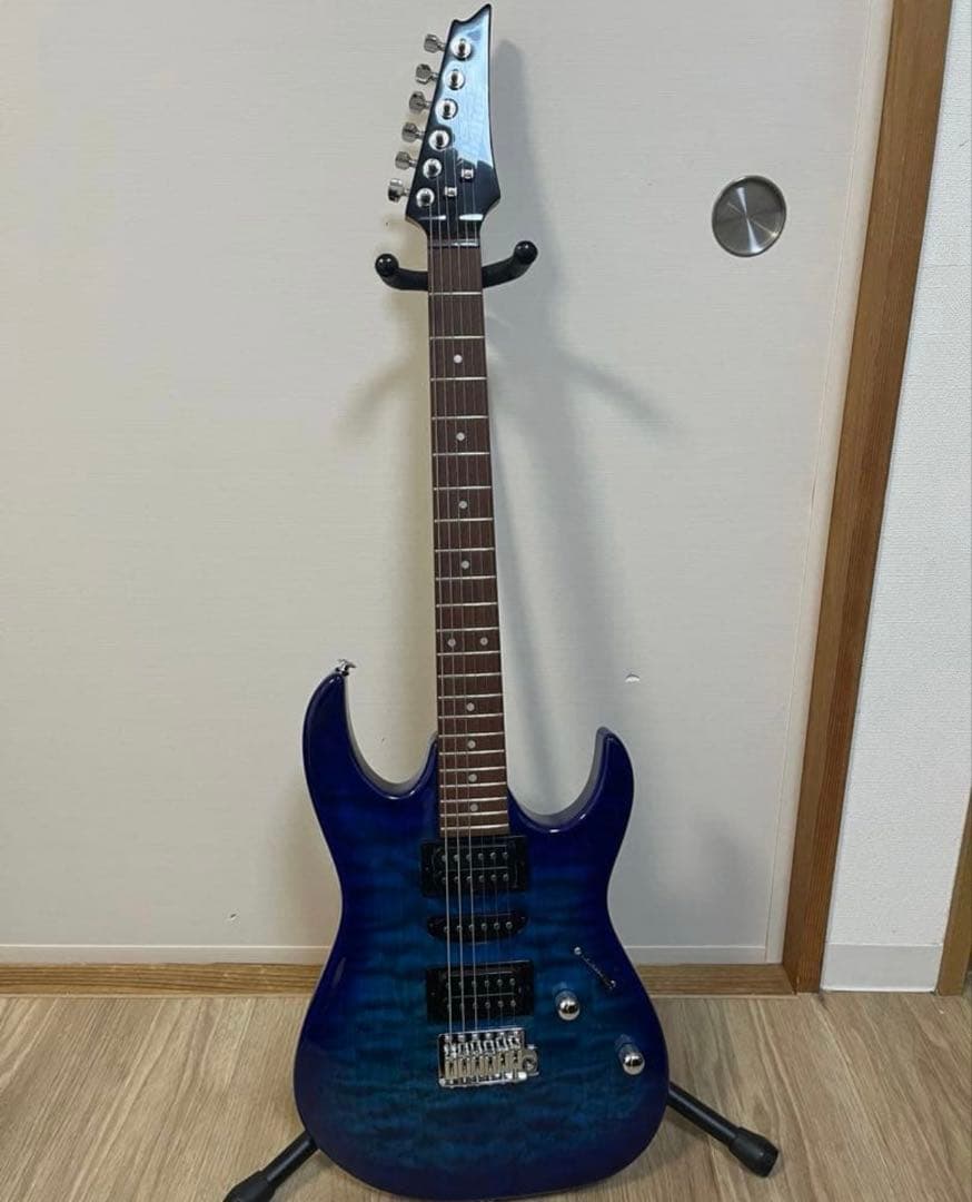美品 Ibanez アイバニーズ GRX70QA-TBB エレキギター