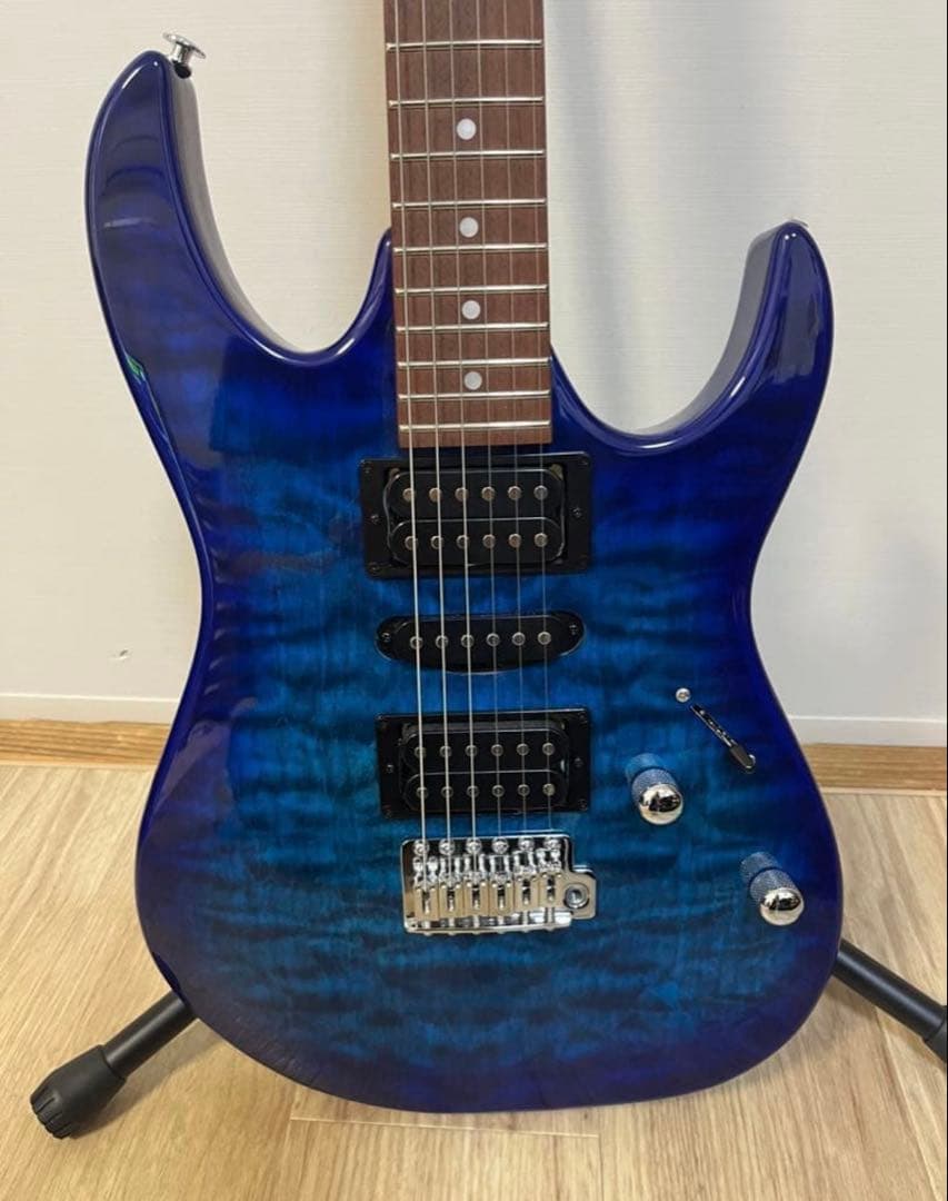 美品 Ibanez アイバニーズ GRX70QA-TBB エレキギター