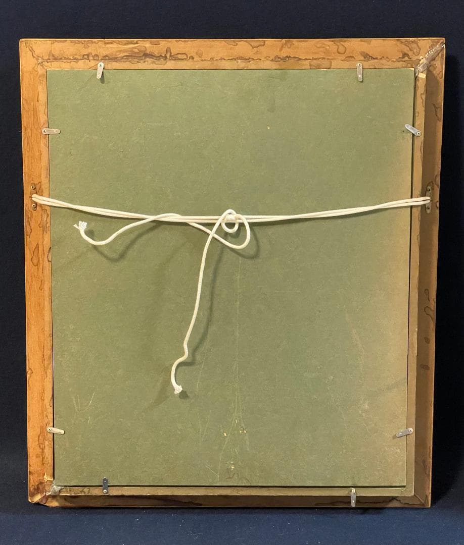 「真作」中原脩「帽子の女」人物画　油彩画　額装　サイン有り　F8号