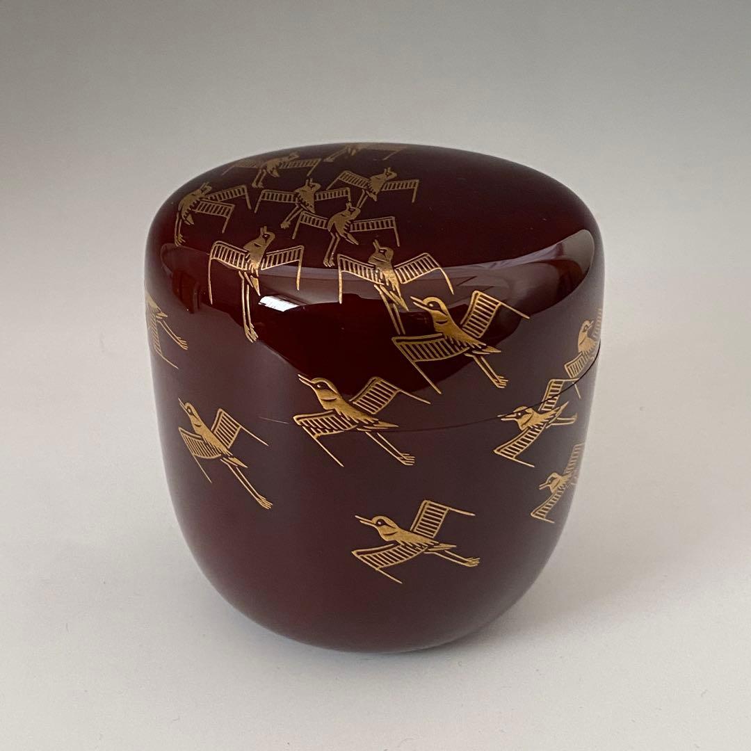 ◆輪島塗 大棗 千鳥 平野桂山 茶道具 美品